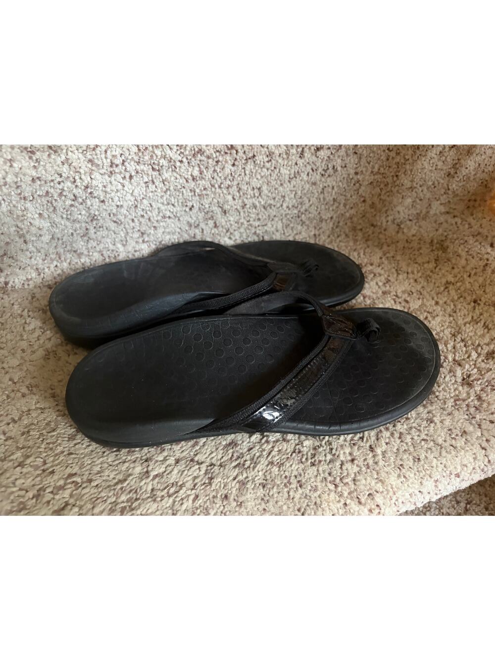 Vionic womens 10 black flip flop sandals